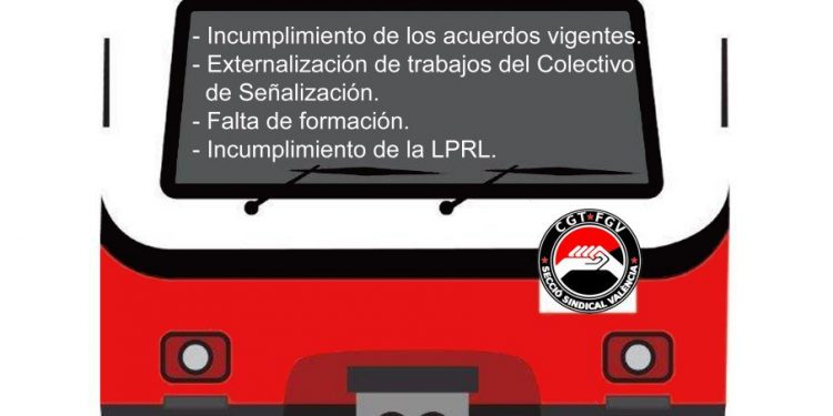 La plantilla del servei de senyalització de FGV es mobilitza amb concentracions i vagues a València contra la privatització imposada per Generalitat 