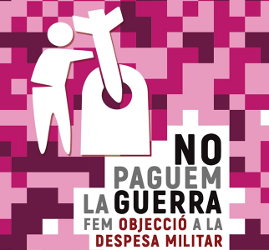 Un grup d’objectors i objectores a la despesa militar comuniquen en persona a Hisenda la seua desobediència a sostindre la maquinària militar