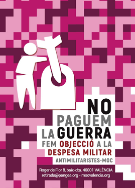 Un grup d’objectors i objectores a la despesa militar comuniquen en persona a Hisenda la seua desobediència a sostindre la maquinària militar