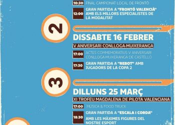 El Patronat d’Esports presenta el calendari trimestral de pilota