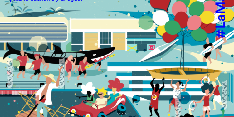 Més de 400 persones a bord de 50 artefactes flotants participaran en la regata més boja de La Marina de València