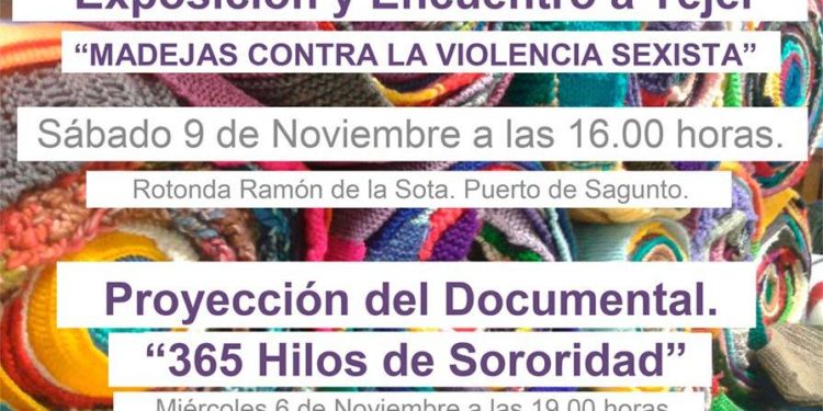 La bufanda quilomètrica contra la violència masclista s’exposarà a Sagunt