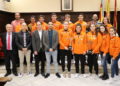 El Ayuntamiento de Sagunto recibe a la expedición de deportistas de clubes de balonmano del municipio por participar en el Campeonato de España de selecciones autonómicas