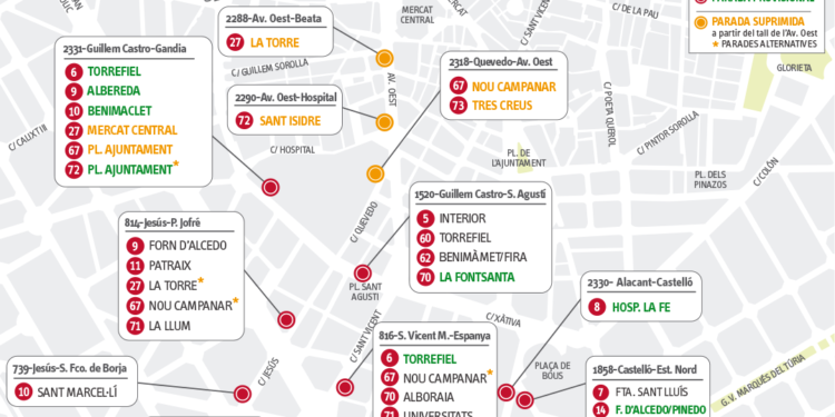 EMT avança el dispositiu especial de falles i oferirà 23.000 places addicionals per anar a la mascletà vertical de dissabte en la Marina