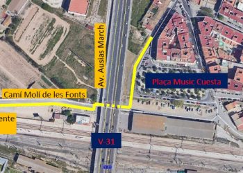 L’ajuntament unix el baixador de la Font Sant Lluís amb el barri de la Fonteta
