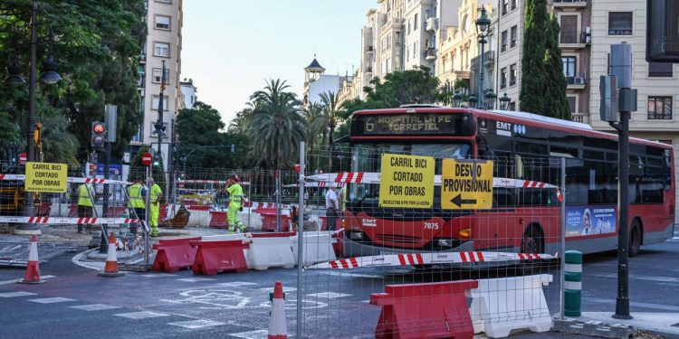 Les obres del col·lector de la Gran Via MArqués del túria finalitzaran en germanies a finals de juny