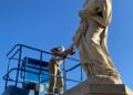 L’Ajuntament acaba la rehabilitació de l’estàtua de Sant Lluís Bertran