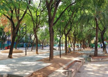 El jardí de la plaça de Manuel Granero, al barri de Russafa, s’obrirà en un mes