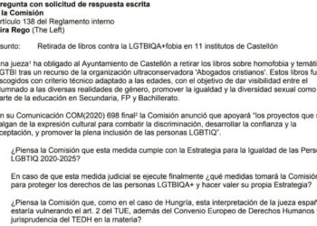 Esquerra Unida porta a Europa la retirada dels llibres LGTBI+ als col·legis de Castelló
