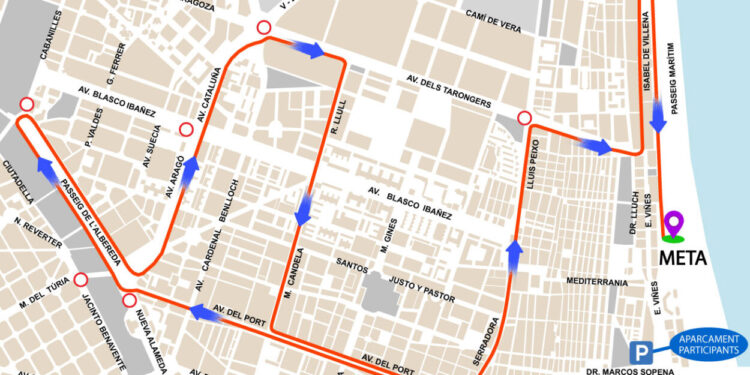 L’Ajuntament prepara un dispositiu de trànsit per a la carrera València Oberta a la Mar, que es celebra diumenge