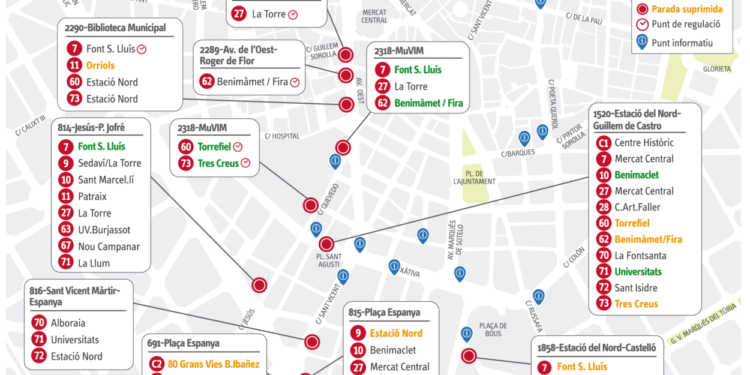 EMT inicia este cap de setmana el dispositiu especial per a Falles